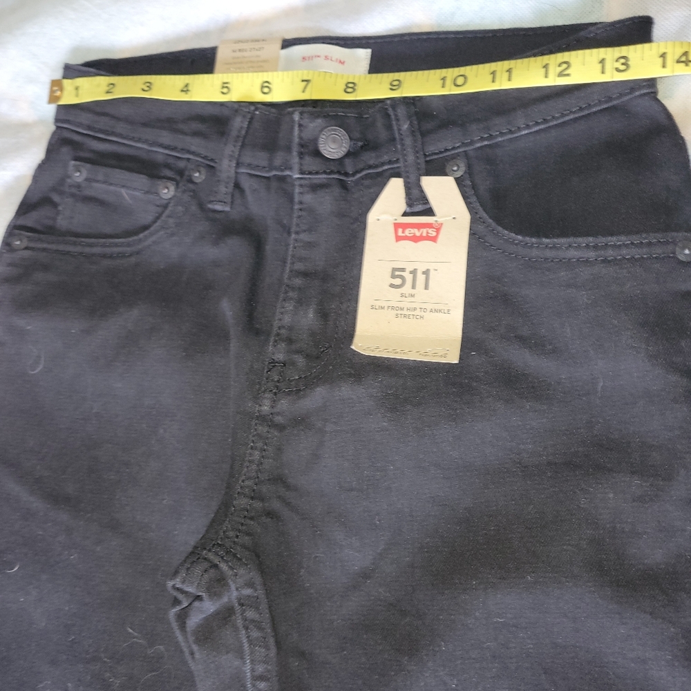 Levi's Boys 511 Slim Stretch Black Jeans - Picture 8 of 10